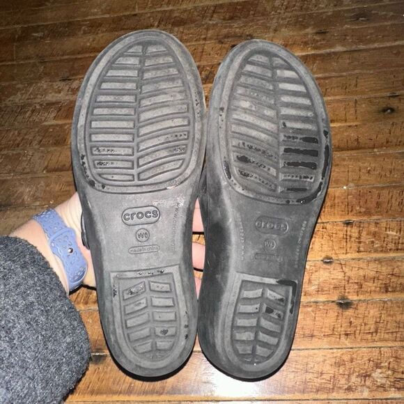 Crocs black ortho arch support sz 6 strappy wedge sandals - Picture 6 of 6